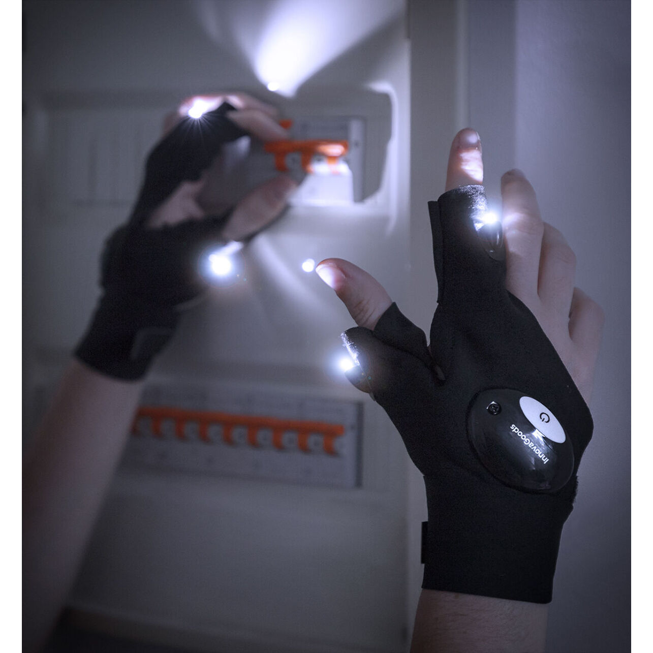 Guantes con Luz LED Gleds InnovaGoods 2 Unidades