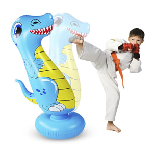 Dinosaurio hinchable tentetieso. Punching ball, practica karate, boxeo. 120cm.