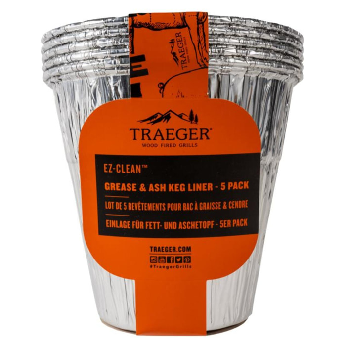 5 Seaux Aluminium De Récupération De Graisse Et Cendres Pour Timberline (Modèle 2023) - TRAEGER