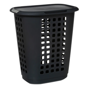 Panier à linge plastique 63L "Hugger" gris