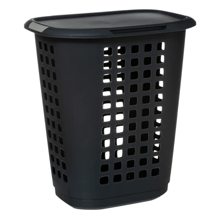 Panier à linge plastique 63L "Hugger" gris