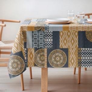 Mantel estampado antimanchas PATCH AZUL