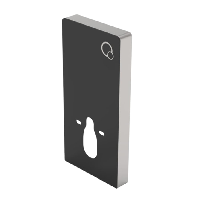 Glass bâti-support pour WC suspendu, hauteur 100,3 cm, double chasse 3/6 L, noir (SATAMGBL-FR)