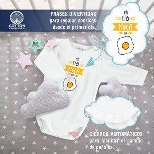 Body bebé manga larga personalizado frases