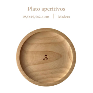 Plato de madera aperitivos ø19,5cm scalpers home