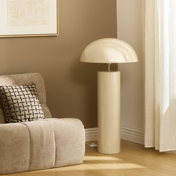 Lampadaire Ulysse cylindrique H.97cm beige