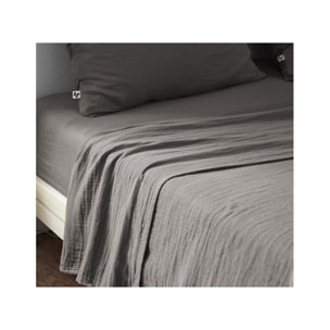 Drap housse 160x200 cm gaze de coton bonnet 30 cm - GAIA