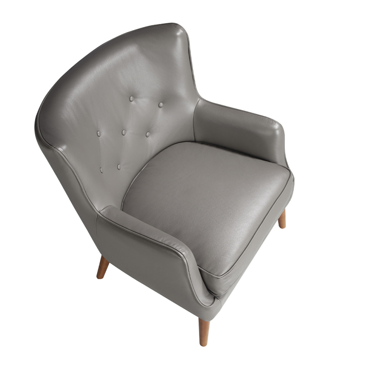 Sillón Angel Cerda tapizado en piel 75x80x89cm