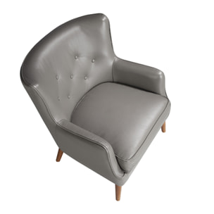 Sillón Angel Cerda tapizado en piel 75x80x89cm