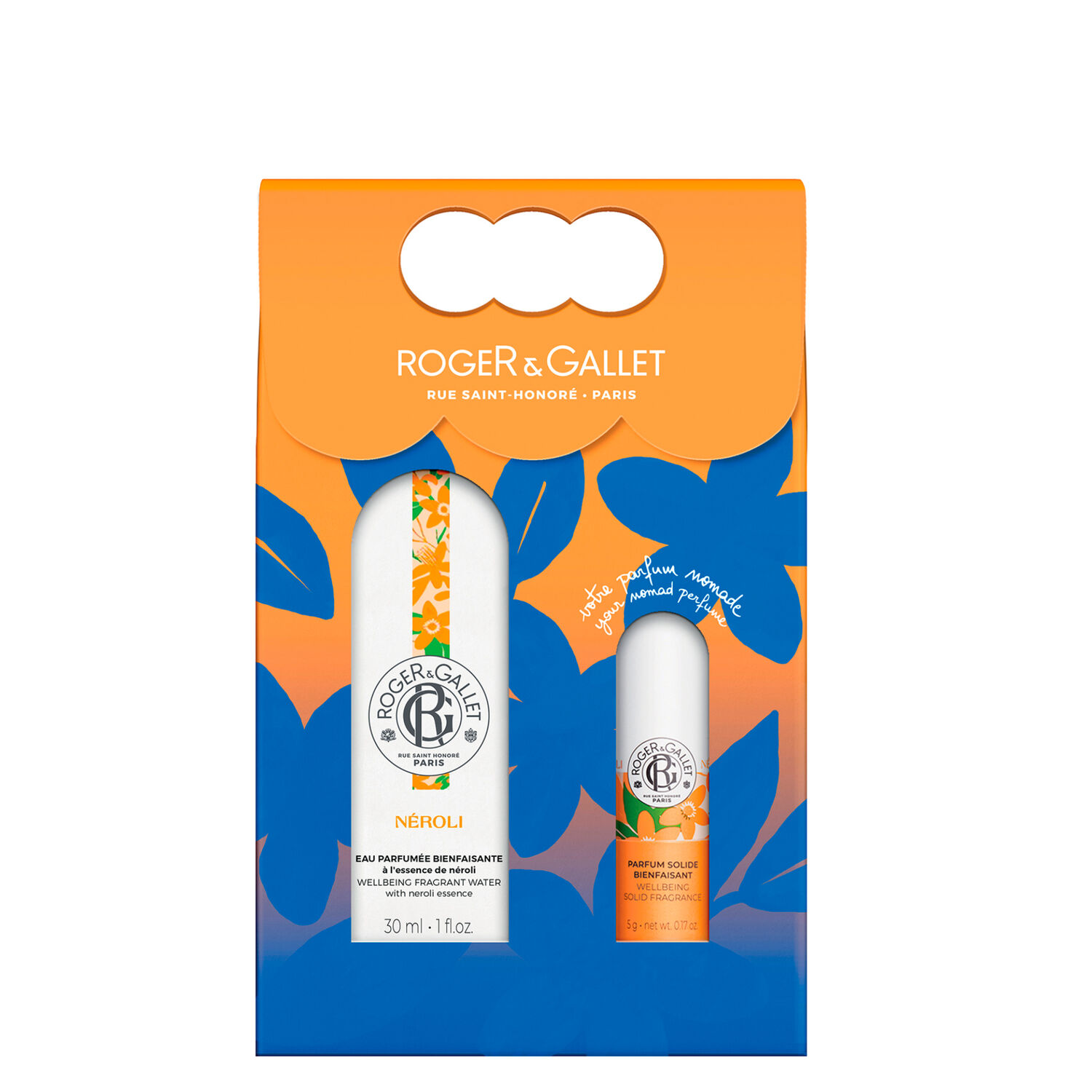 Néroli - Coffret Eau Parfumée Bienfaisante 30ml et son Parfum Solide