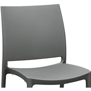 Set di 2 sedie NORTH BEACH in polipropilene grigio