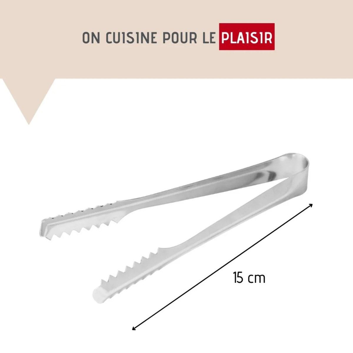 Pince à glaçons inox 15 cm Fackelmann Bar Concept