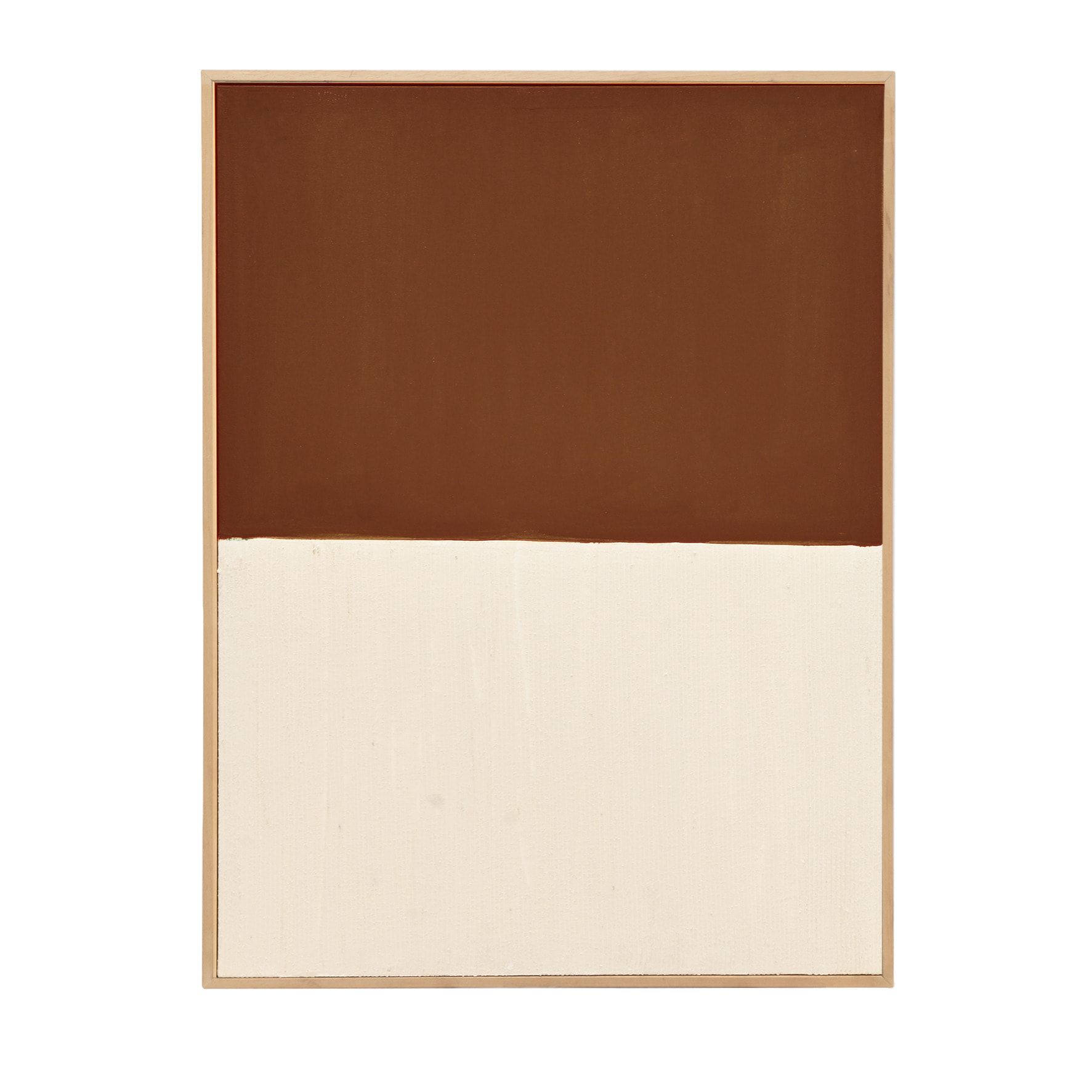 Cuadro teja y blanco decorativo sobre algodón con bastidor de madera pintado artesanalmente con pintura óleo en varias medidas