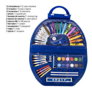 Set papelería coloreable 50 piezas real madrid