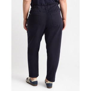 Fiorella Rubino - Pantaloni balloon in cotone - Blu