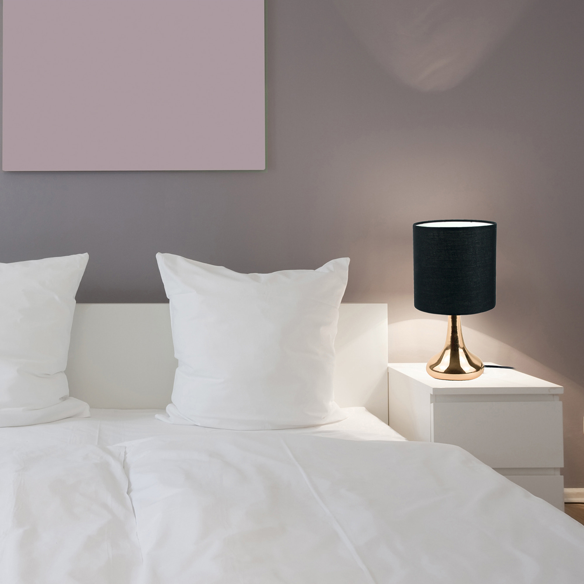 Lampe Touch Dore Noir