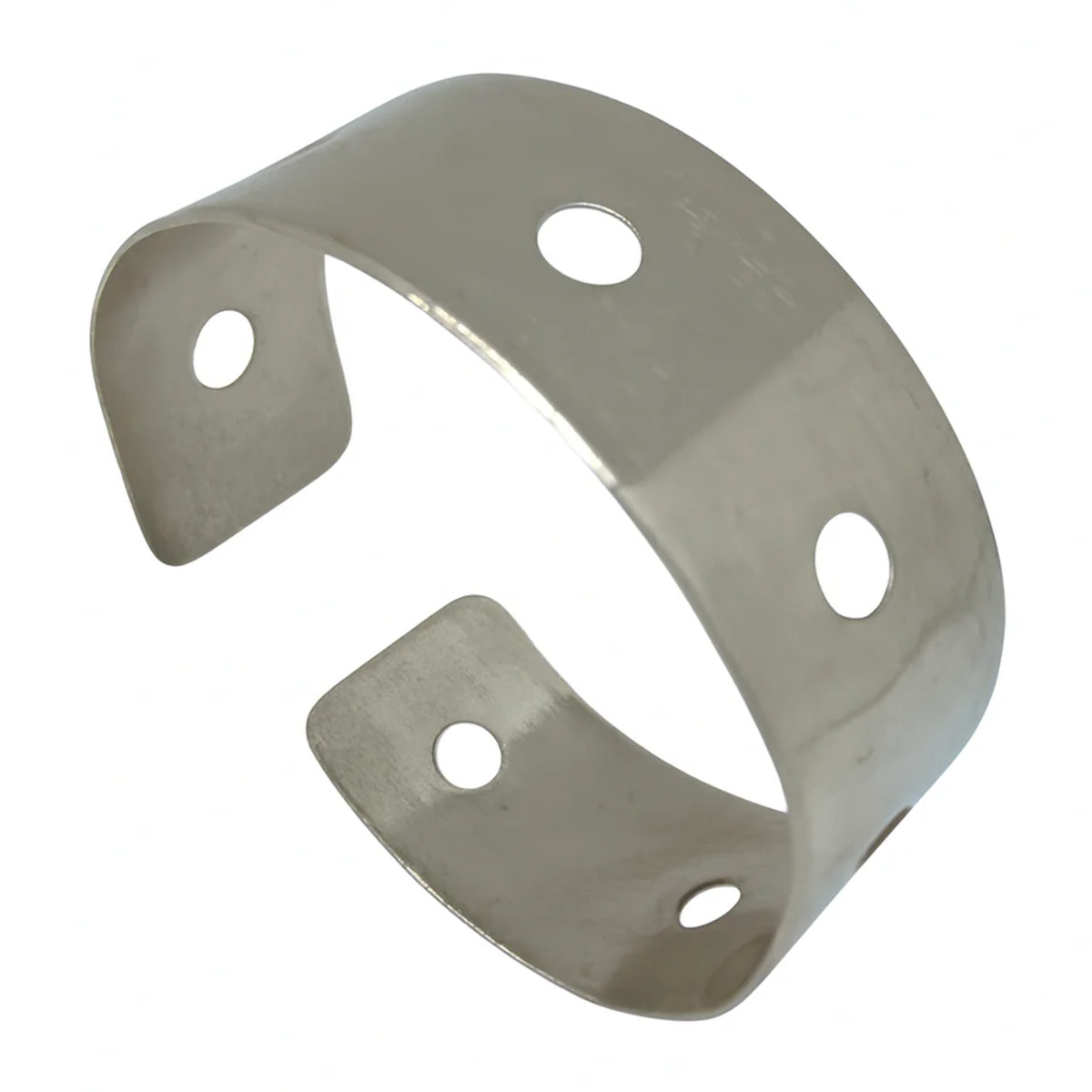 Brazalete pulsera ancha latón Camino plata chapado 10µ