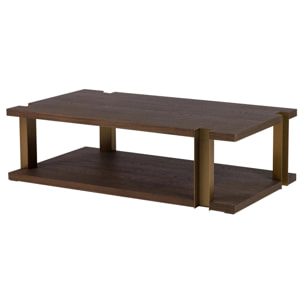 Mesa Centro Mdf Acero Inoxidable Noblesse 130x70x38 Cm