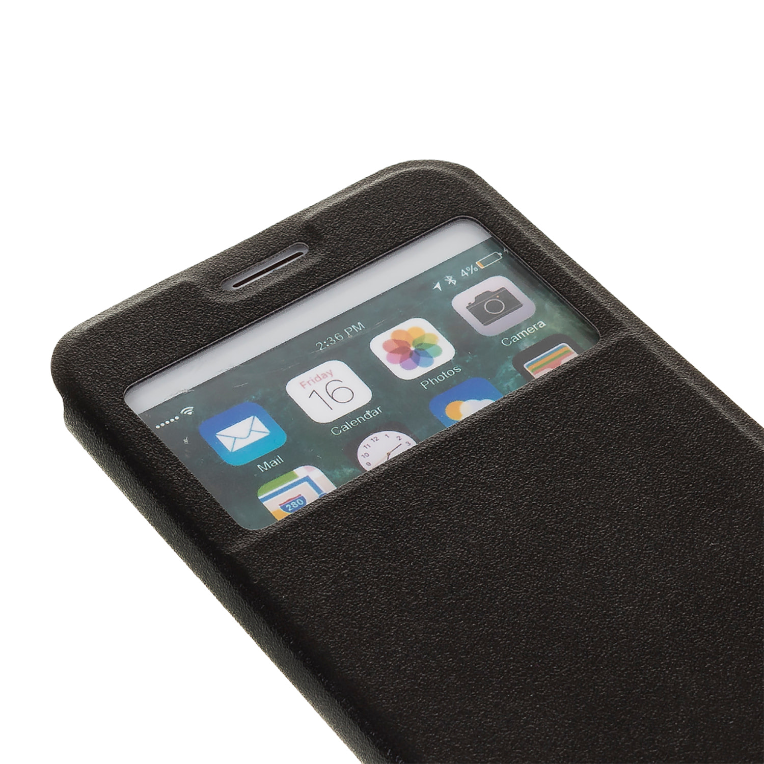 DAM CUSTODIA A LIBRO CON CHIUSURA MAGNETICA A FINESTRA Iphone 7 Plus/ Iphone 8 Plus 8x1x15 Cm. Colore nero