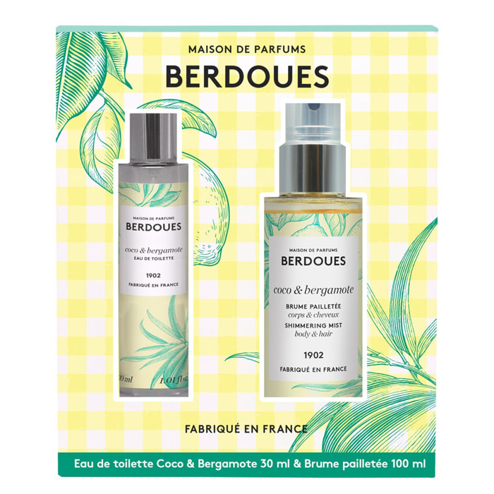 Coco & Bergamote - Coffret Eau de Toilette 30 ml + Brume pailletée 100 ml