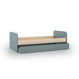 Cama doble juvenil Misty Breeze Verde Salvia - Oak Soft
