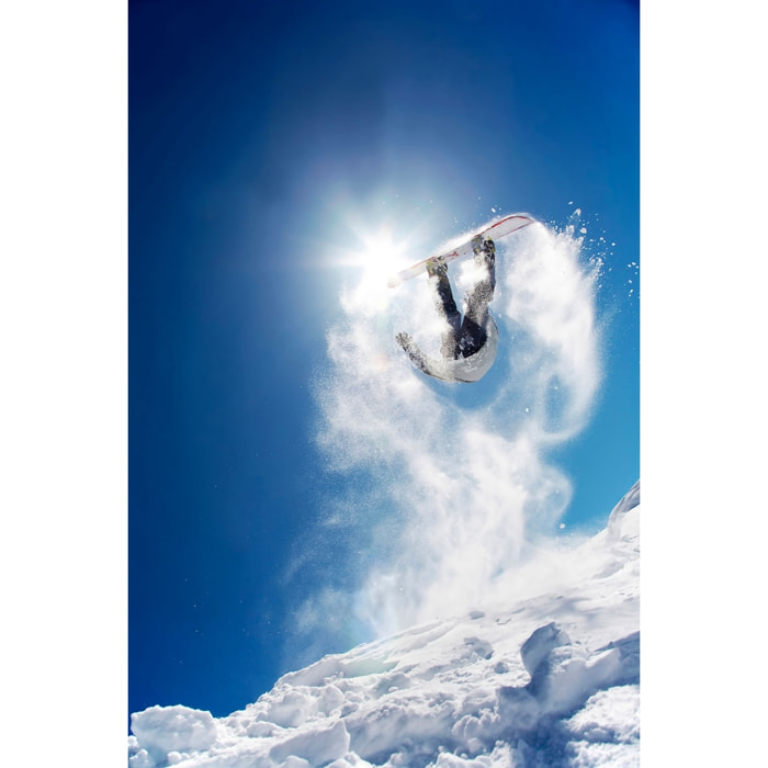 Tableau snowboarder montagne Tableau alu Dibond