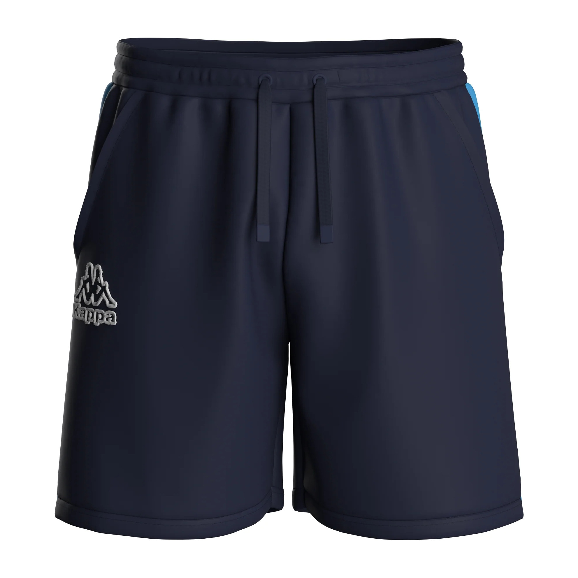 Pantaloni Corti Kappa Uomo Logo Tape Gerri Blu
