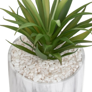 Plante artificielle - pot en marbre - H17 - 5 cm