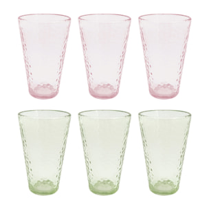Lot de 6 grands verres, BLOOM