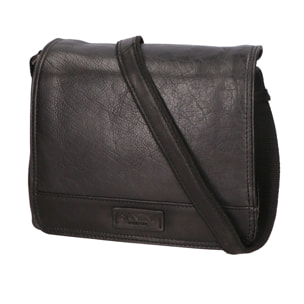 Borsa a tracolla unisex Made in Italy - Modello False - Vera pelle - 23.0 x 18.0 x 10.0 cm