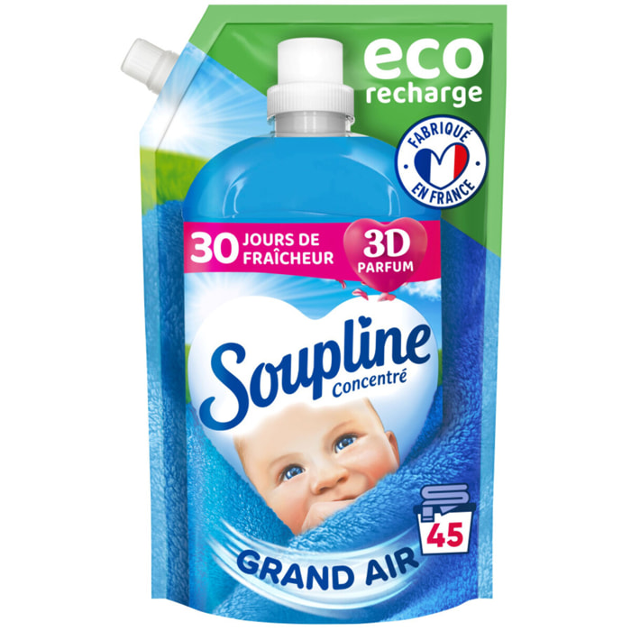 Pack de 10 - Doypack Adoucissant Soupline Grand Air 1L