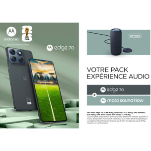 Smartphone MOTOROLA Pack Edge70 512Go Gris+Moto Sound Flow