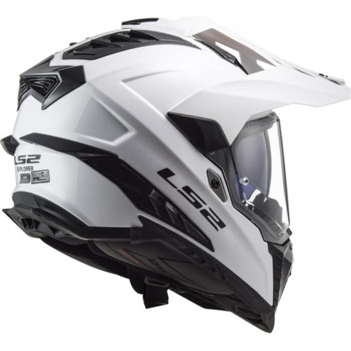 CASCO MOTO MX LS2 MX701 EXPLORER SOLID WHITE (E22.06)