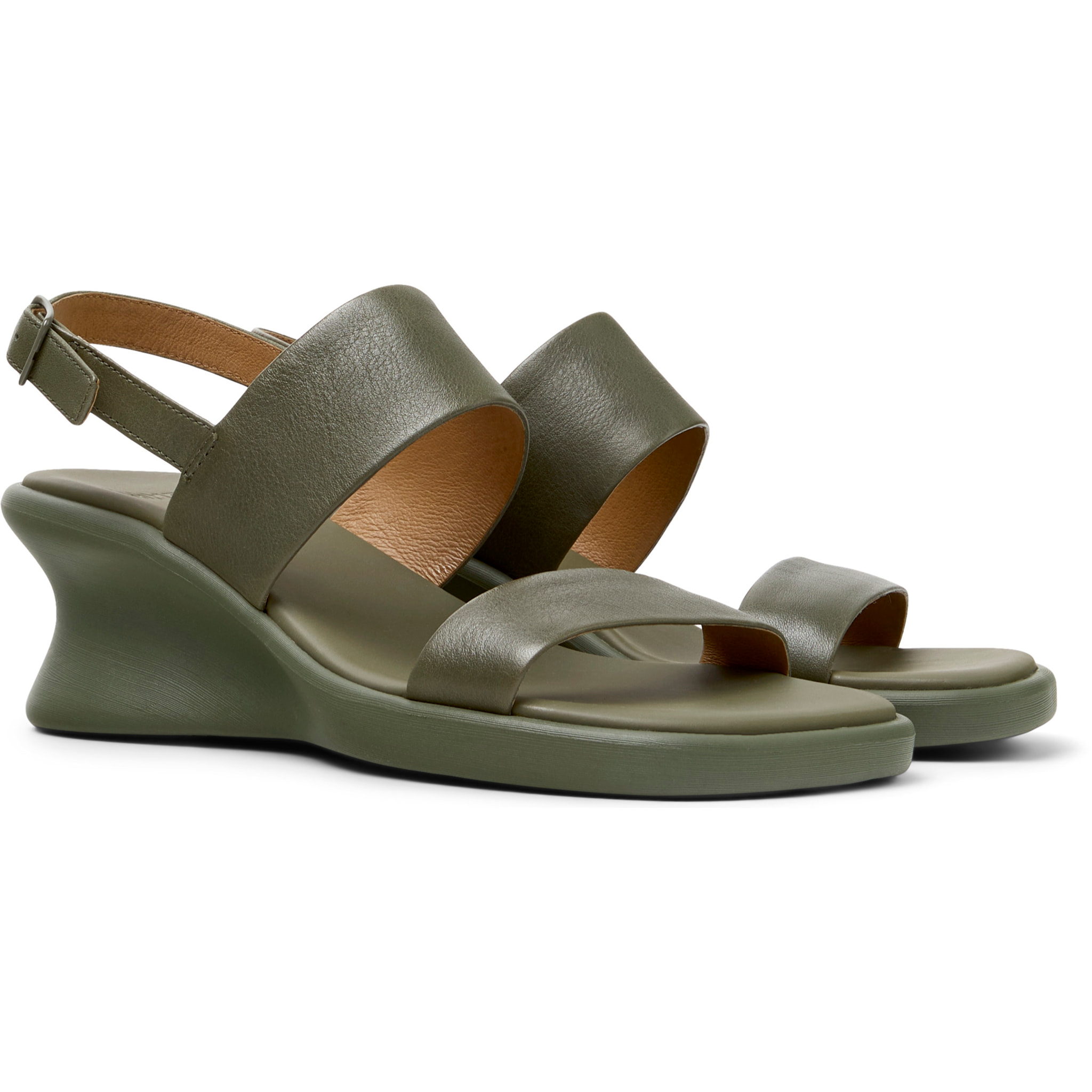 Sandali - CAMPER Louise Sandal - Verde - Pelle liscia