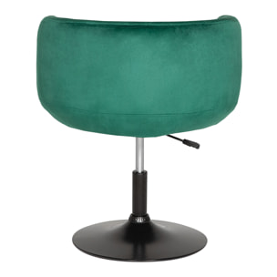 Tabouret de bar en velours vert NOLAN