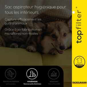 Lot de 4 sacs aspirateur pour Tornado et Electrolux TopFilter Premium
