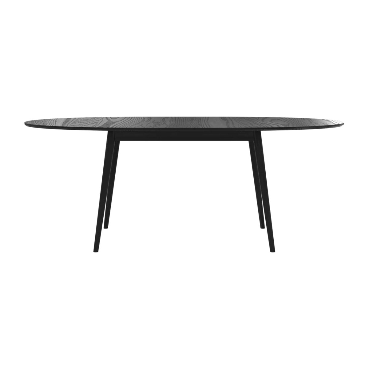 Table ovale 6/8 personnes extensible en bois noir 170/200 cm - Eddy