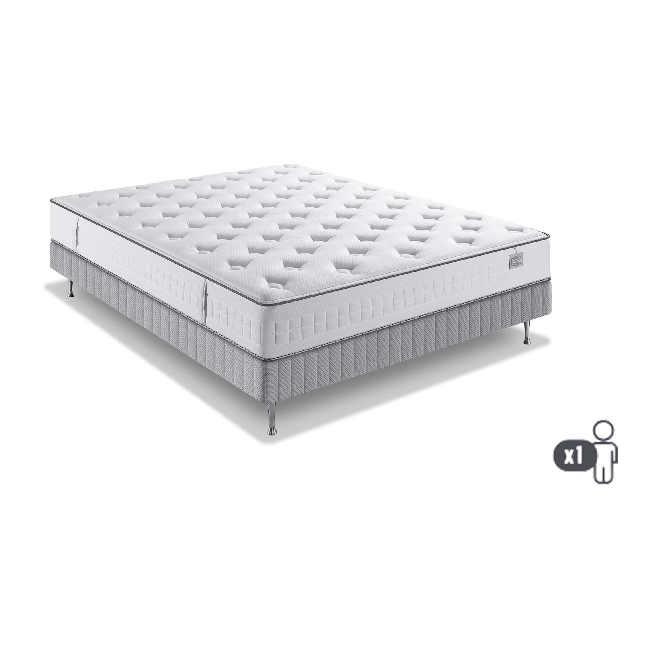 Ensemble TWIST matelas H23 ressort ensachés, ferme, sommier