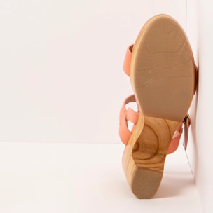 Sandalias con tacón S3272 NAPPA PEACH PINK/ ST.LAURENT SANDAL color Peach pink