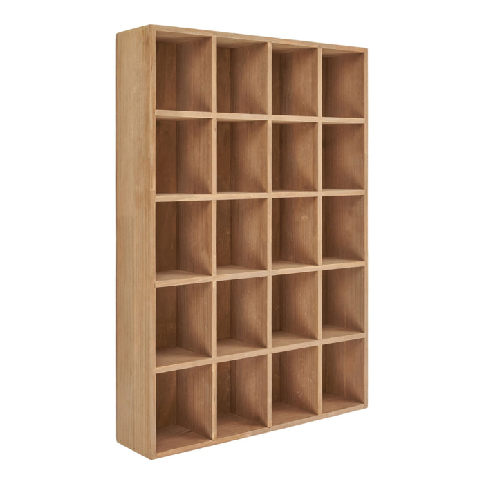 Scaffale da parete Moss in pino naturale 44×10×63 cm