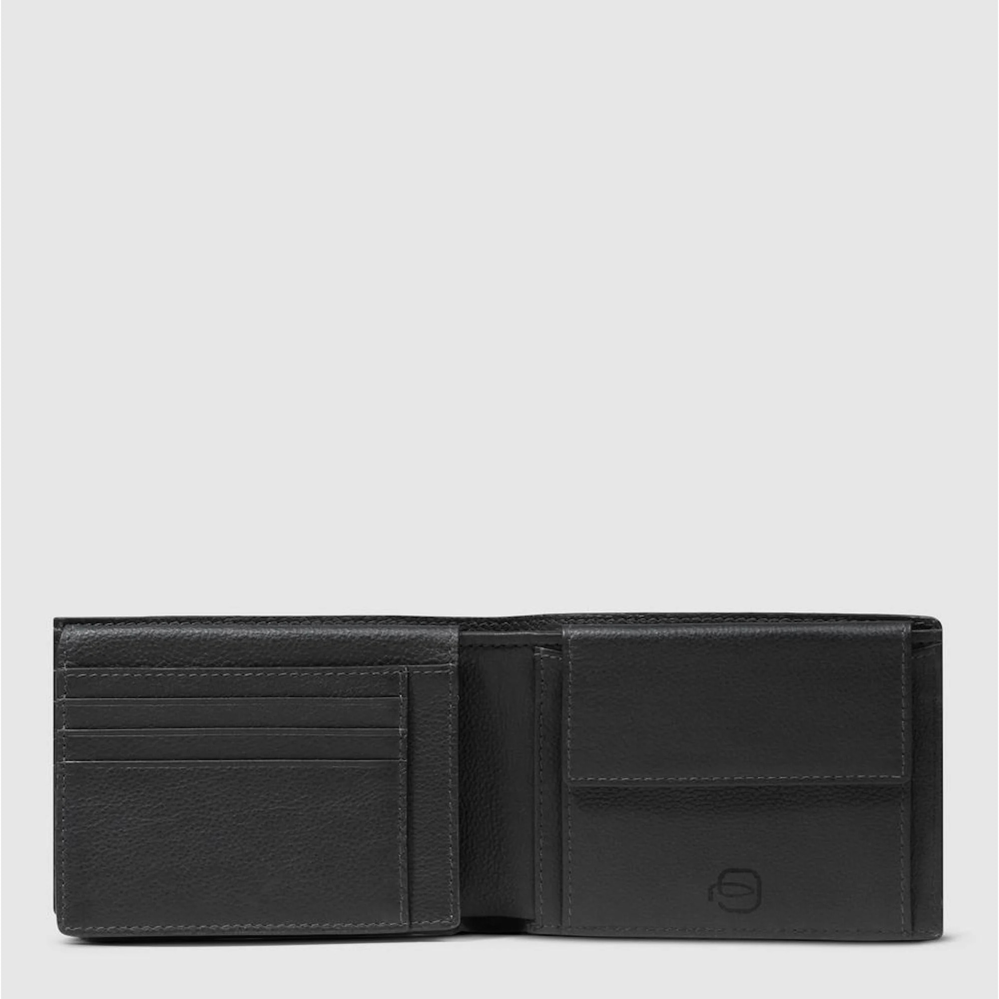 Piquadro Portafogli con porta documenti, portamonete e porta carte di credito con protezione RFID