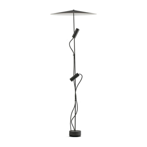 CLAP 1266 Lampada paletti nero 2x6W 3000K 38º con schermo