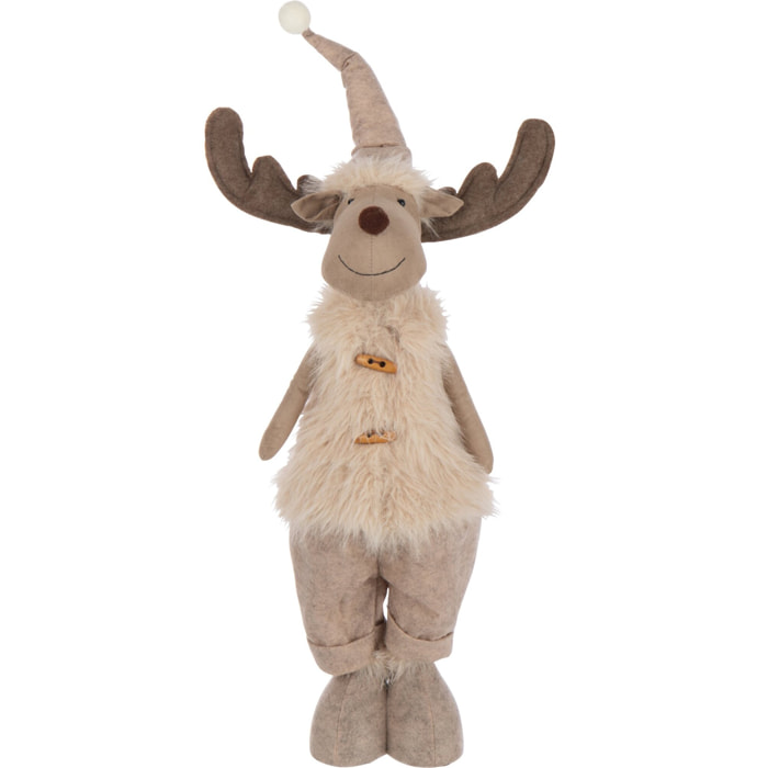 J-Line figurine Eland Fourrure Téléscopique - polyester- ecru