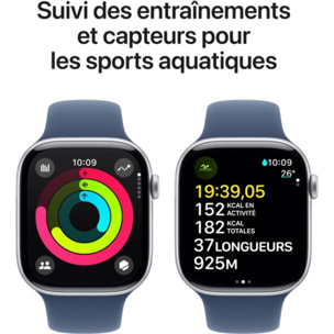 Montre connectée APPLE WATCH Serie 10 46mm Alu/Argent S/M