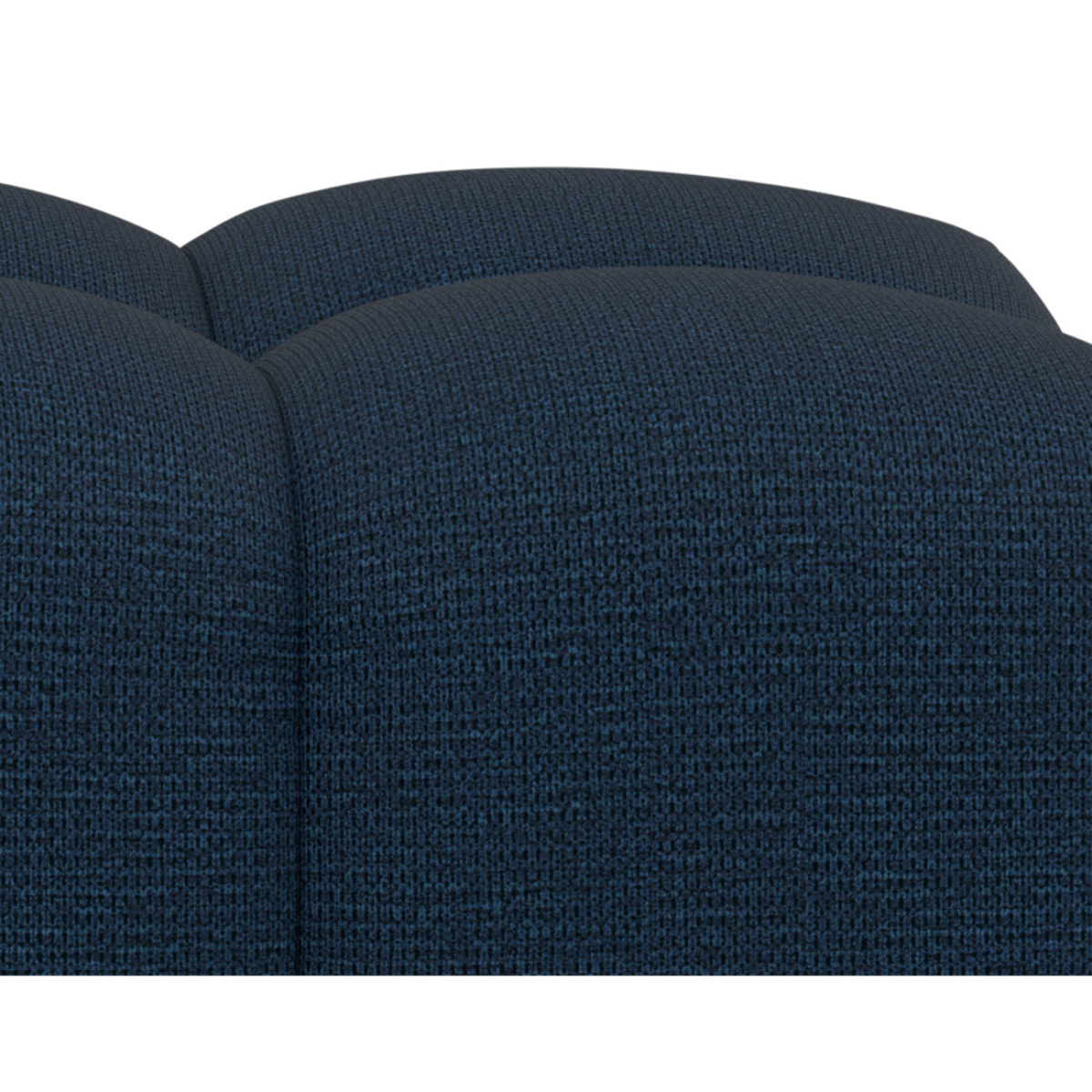 Adelaide - pouf en tissu texturé - Bleu