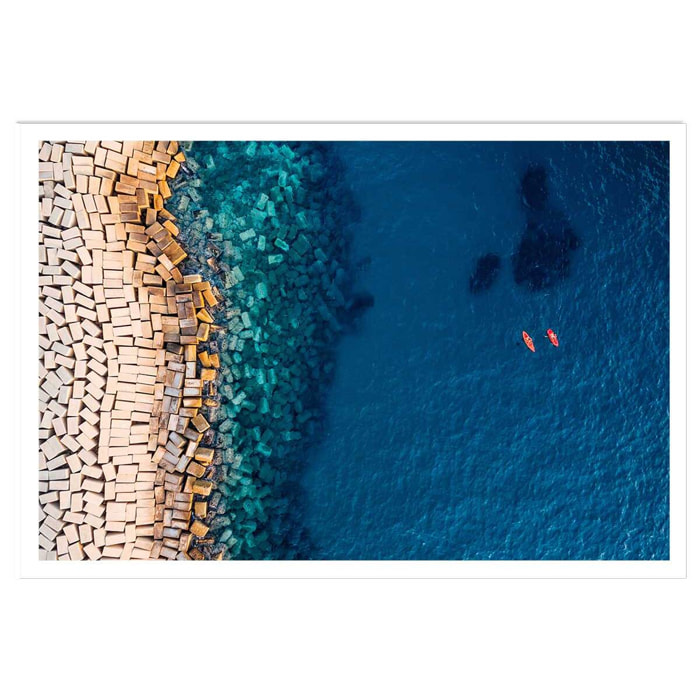 Poster digue vue d'en haut Affiche seule