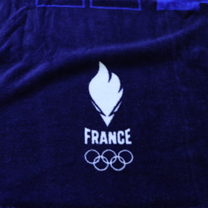 Drap de plage imprimé 100% coton, PARIS 2024 EQUIPE DE FRANCE OLYMPIQUE EQUIPE