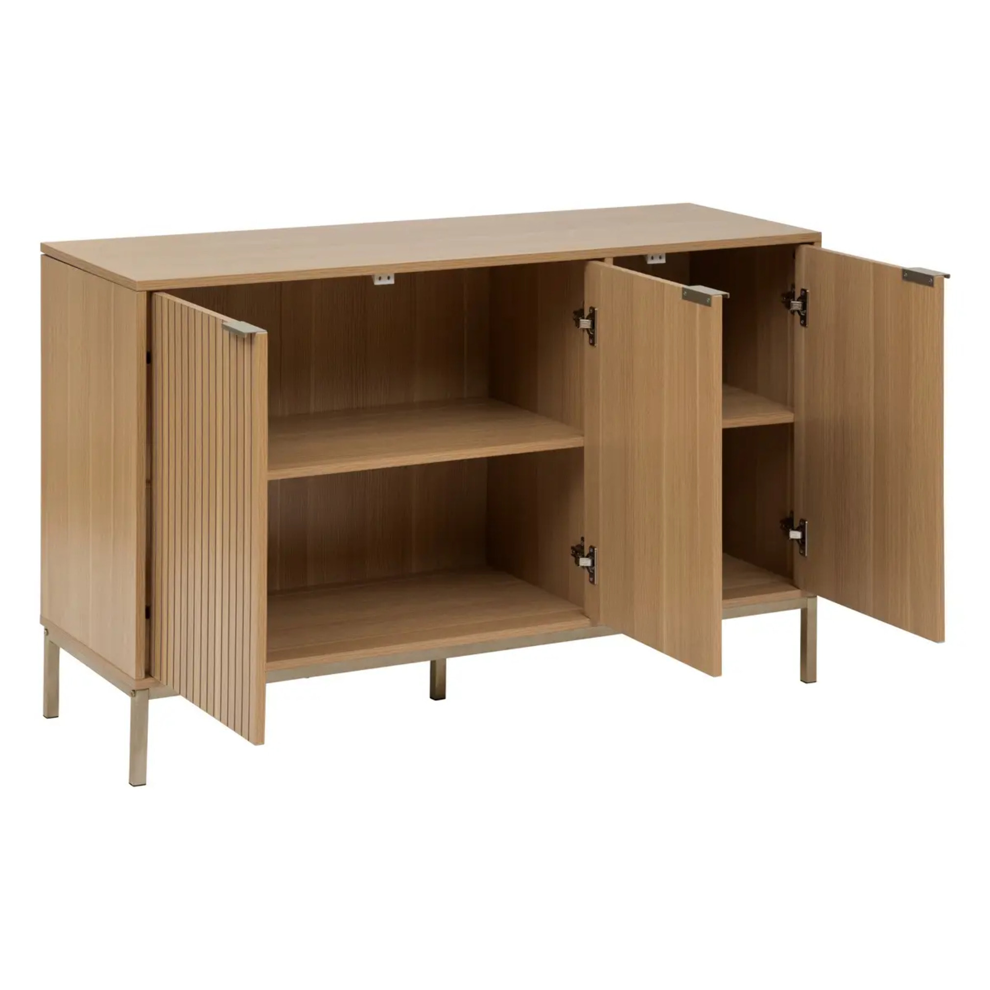 Buffet "Tasso" 3 portes L120cm effet bois naturel