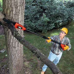 Elagueur sur perche sans fil - 18 V - 2 Ah - Manche télescopique 1,74m à 2,92m - Branche Ø 18cm - Guide de 20cm BLACK+DECKER GPC1820L20-QW