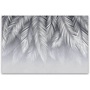 Tableau feuillage blanc graphique Toile imprimée